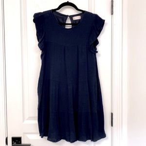 Small Altar’d State Navy Blue Flowy Dress with Pockets